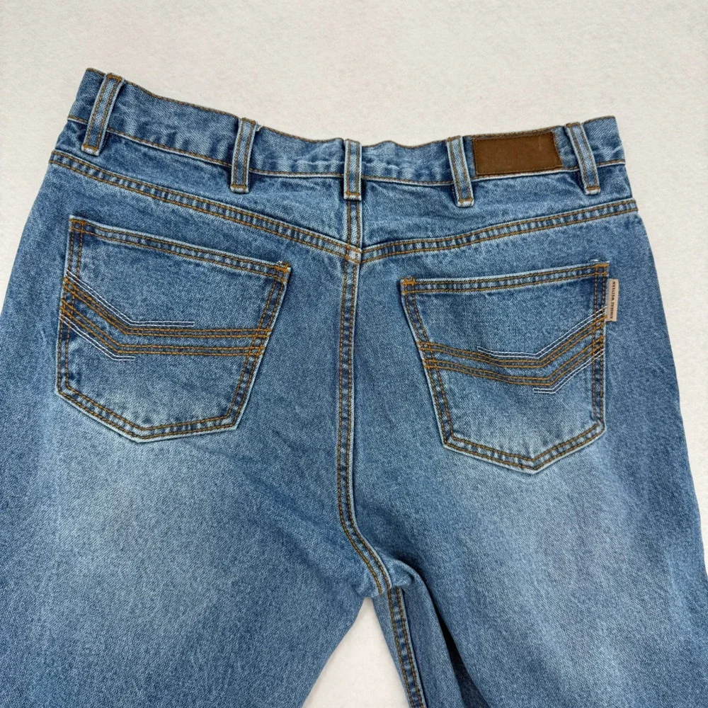 Ringers Western Barrington Slim Fit Mid Rise Blue Jeans Mens Size‎ 32 Button Fly